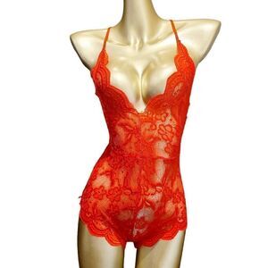 Brand New Sexy Red Lingerie Bodysuit Teddy Size: Large